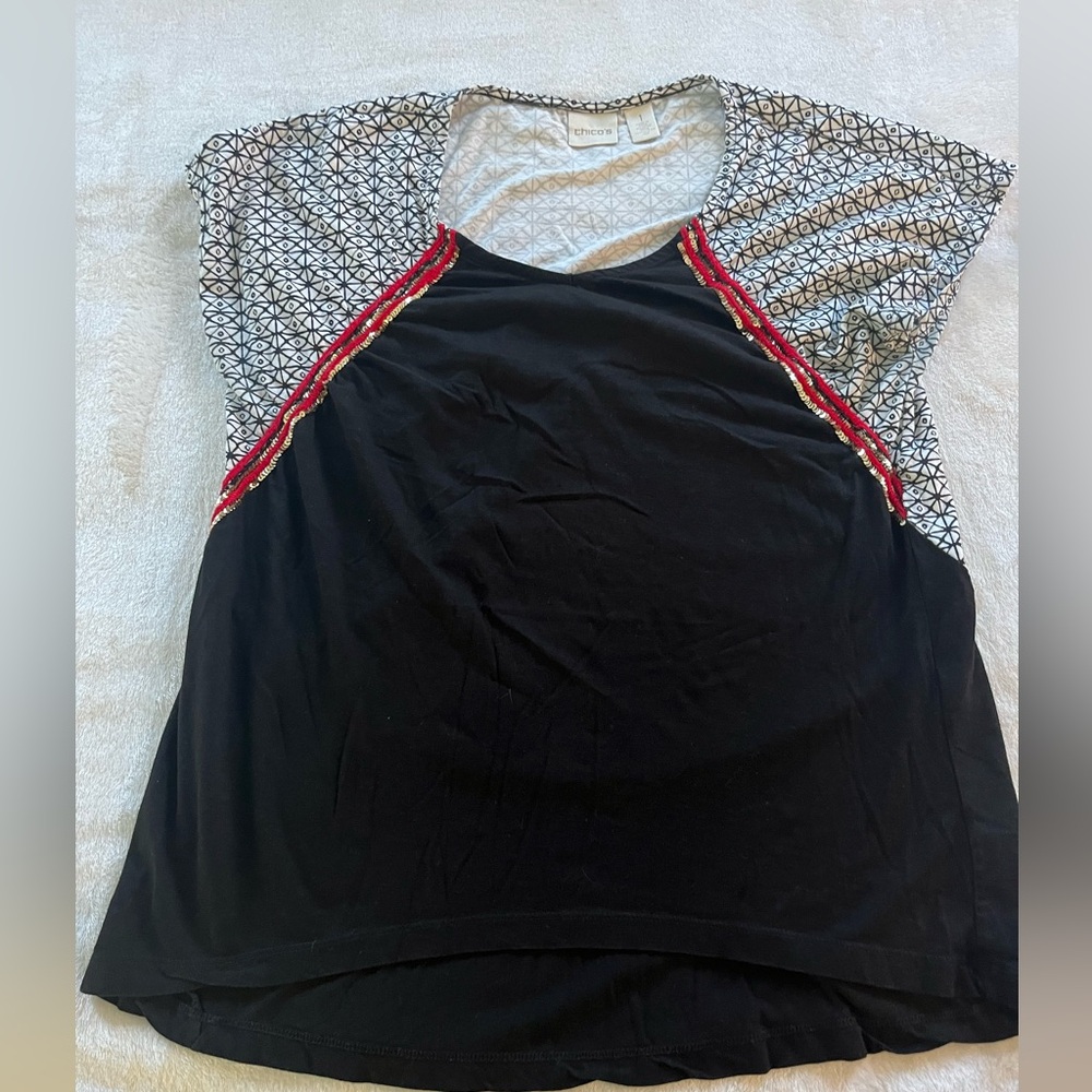 CHICO’S sequin high low top SIZE 1